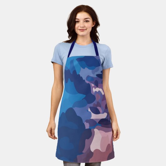 カラフル雷雲 エプロン (着用した状態)