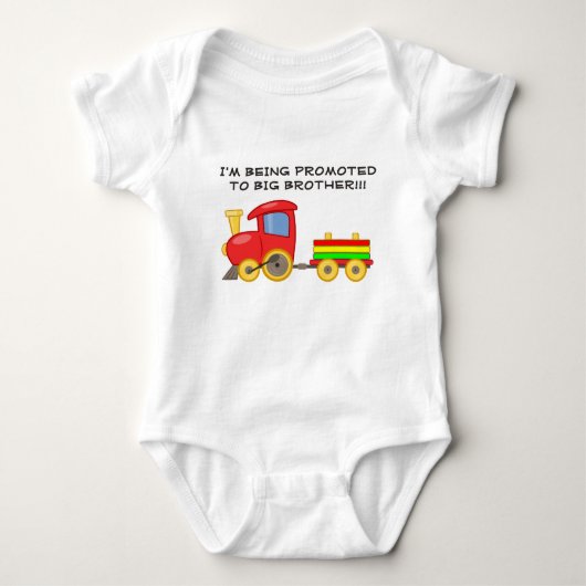 カラフル電車お兄さんベビーTシャツ ベビーボディスーツ (正面)