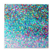 カラフル青数々の色抽象芸術絵柄 タイル (正面)