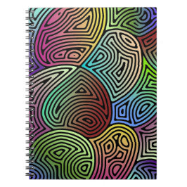 カラフル非対称抽象芸術形状 ノートブック