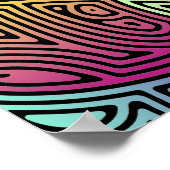 カラフル非対称抽象芸術形状 ポスター (角)