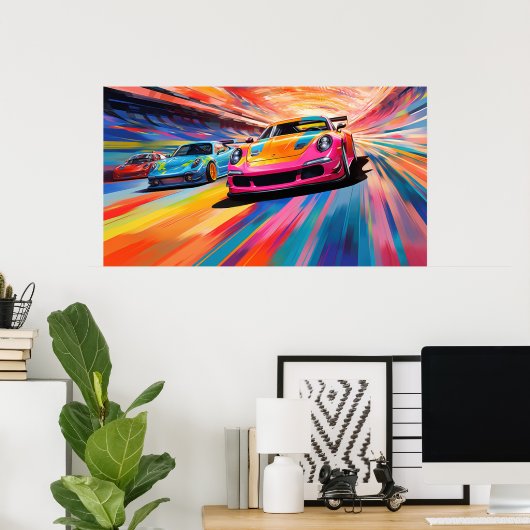 カラフル鞘 ポスター (ホームオフィス)