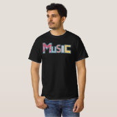 カラフル音楽シール Tシャツ (正面フル)