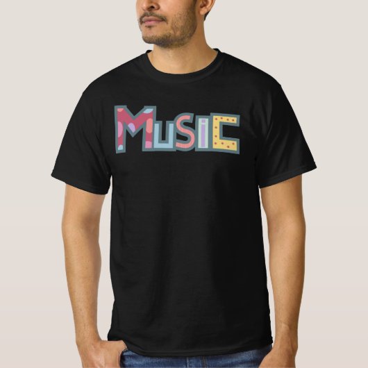 カラフル音楽シール Tシャツ (正面)