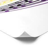 カラフル音楽ノート ポスター (角)