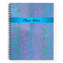 カラフル音楽音符メタリックパープパーソナライズされたル