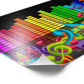 カラフル音符イコライザサウンド フォトプリント (角)