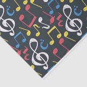 カラフル音符パターンミュージシャンミュージカル 薄葉紙 (詳細)