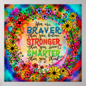 カラフル頭が切れるブラバー・ストラインスパイアンの引用文 ポスター (正面)