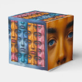 カラフル顔パターン フェイバーボックス (裏面サイド)