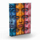 カラフル顔パターン フォトブロック (左)