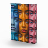 カラフル顔パターン フォトブロック (右)