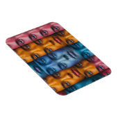 カラフル顔パターン マグネット (右側)