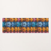 カラフル顔パターン ヨガマット (裏面(横))