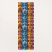 カラフル顔パターン ヨガマット (裏面)