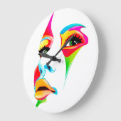 カラフル顔丸（大）壁時計 ラージ壁時計 (傾斜)