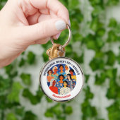 カラフル顔 | 女国際的の日 | IWD キーホルダー (手)