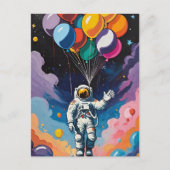 カラフル風船宇宙 ポストカード (正面)