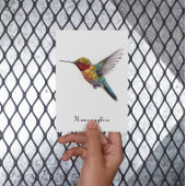 カラフル飛んでいるハミングバード シーズンカード