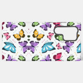カラフル飛んでいる蝶 SAMSUNG GALAXYケース (裏面横)