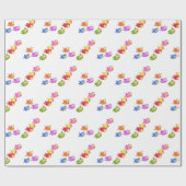 カラフル飛んでいる鳥ラッピング紙 ラッピングペーパー (フラット)