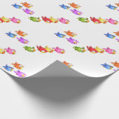 カラフル飛んでいる鳥ラッピング紙 ラッピングペーパー (角)