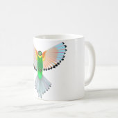 カラフル飛んでいる鳥 コーヒーマグカップ (正面右)