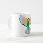 カラフル飛んでいる鳥 コーヒーマグカップ (正面左)