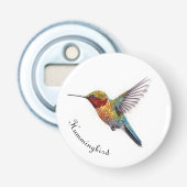 カラフル飛んでいるHummingbird pointillisisも 栓抜き (正面)