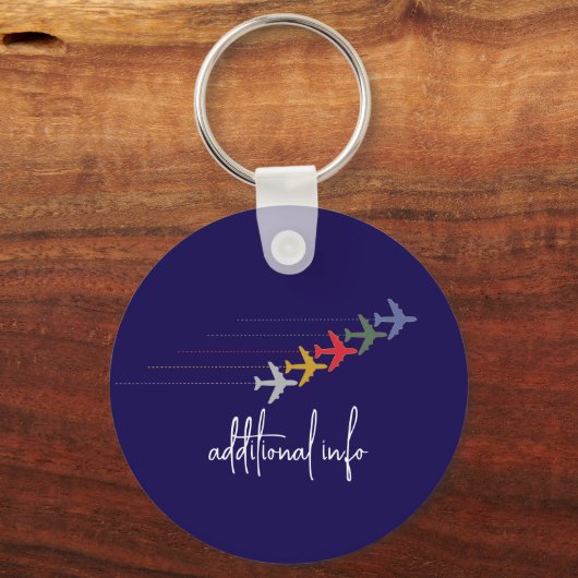 カラフル飛行機 キーホルダー (裏面)