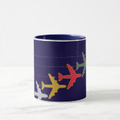 カラフル飛行機 マグカップ (中央)