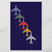 カラフル飛行機 便箋 (正面)