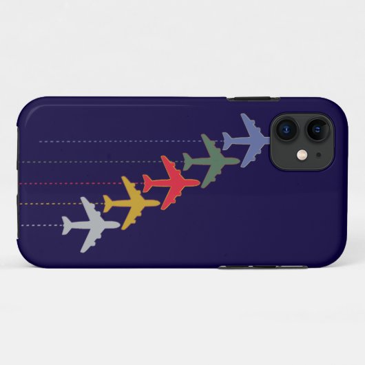 カラフル飛行機 Case-Mate iPhoneケース (裏面(横))