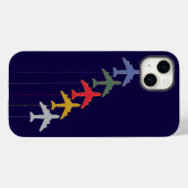 カラフル飛行機 Case-Mate iPhoneケース (裏面 (横))