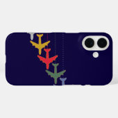 カラフル飛行機 Case-Mate iPhoneケース (裏面 (横))