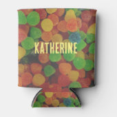 カラフル飴をグリパーソナライズされたップ 缶クーラー (正面)