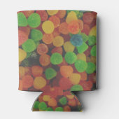 カラフル飴をグリパーソナライズされたップ 缶クーラー (裏面)