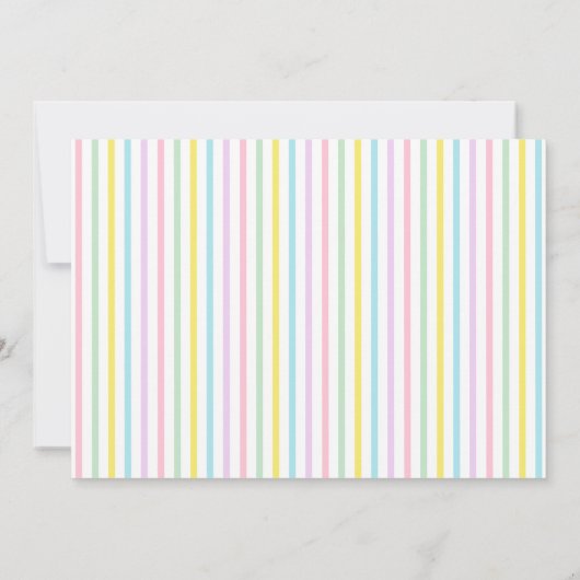 カラフル飴 |レインボー棒つきキャンデー誕生会 招待状 (裏面)