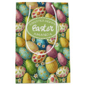 カラフル飾イースター卵ID1012 ミディアムペーパーバッグ (正面)