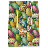 カラフル飾イースター卵ID1012 ミディアムペーパーバッグ (裏面)