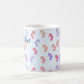 カラフル馬の模様 コーヒーマグカップ (中央)