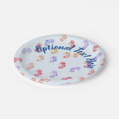 カラフル馬の模様 ペーパープレート (アングル)