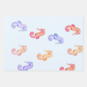 カラフル馬の模様 ラッピングペーパーシート (正面)