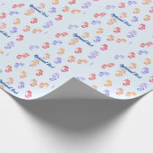 カラフル馬の模様 ラッピングペーパー (角)