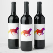 カラフル馬 ワインラベル (ボトル)