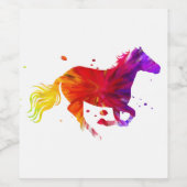 カラフル馬 ワインラベル (シングルラベル)