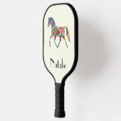 カラフル馬 – 名前の追加 ピックルボールラケット (左)