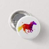 カラフル馬 缶バッジ (正面&裏面)