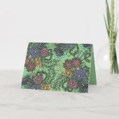 カラフル魅力的花の母の日 カード (裏面)