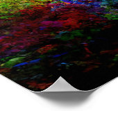 カラフル魅惑の森のファンタジー風景 ポスター (角)